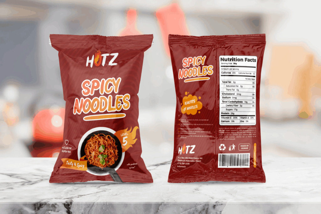 Packaging Template – Spicy Noodles