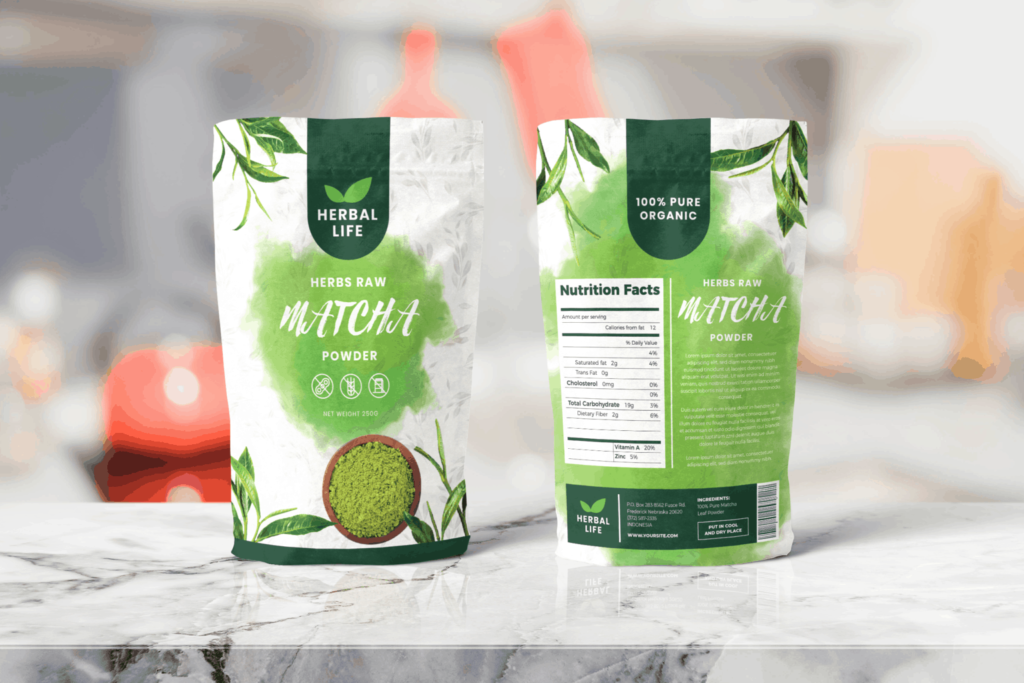 Packaging Template – Matcha Powder