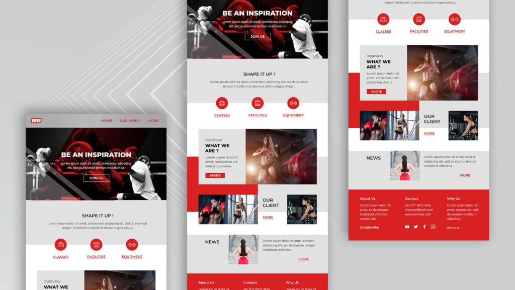 Fitness Center – Email Newsletter