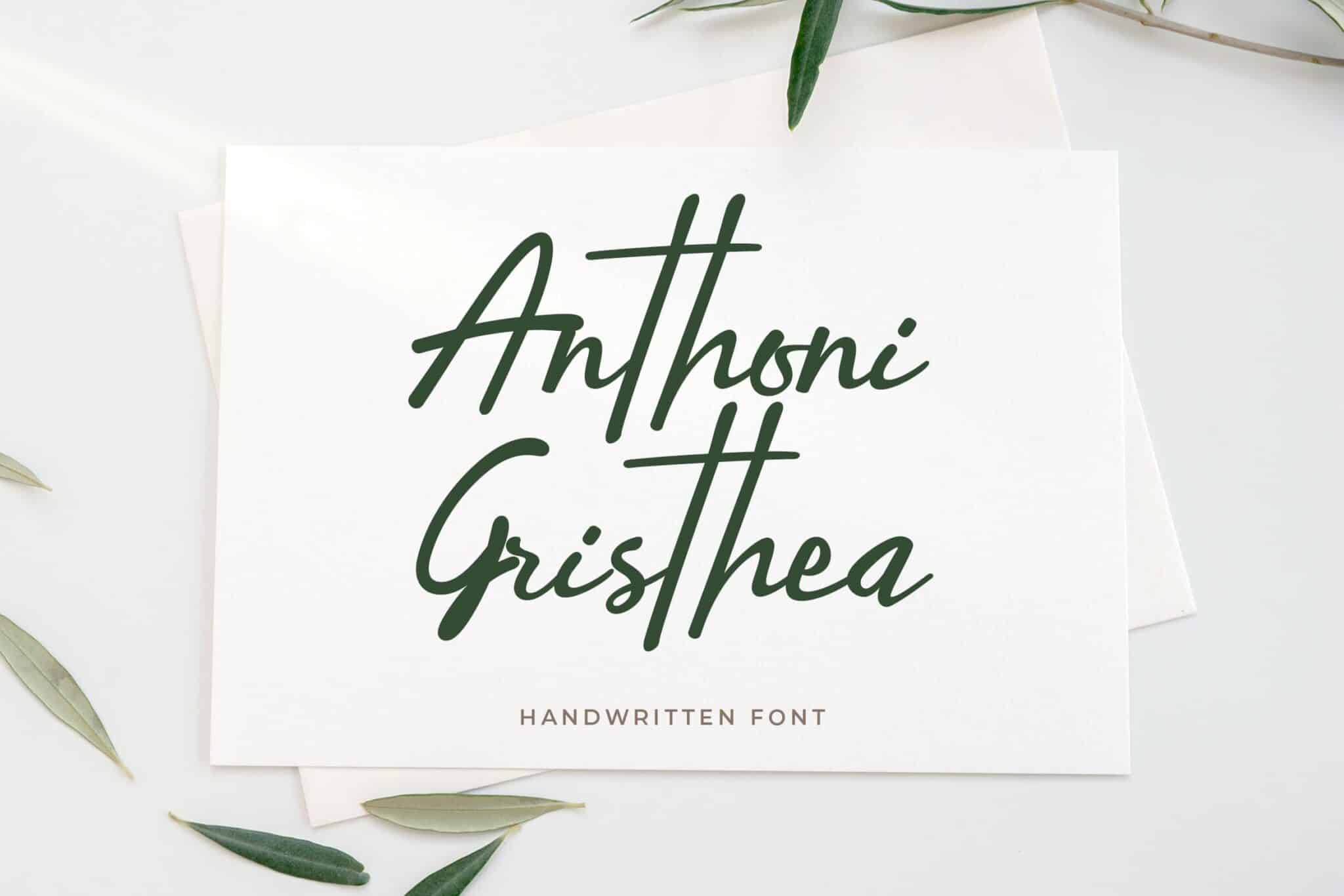 Anthoni Gristhea Handwritten Script Anthoni Gristhea Handwritten Script - email signature fonts