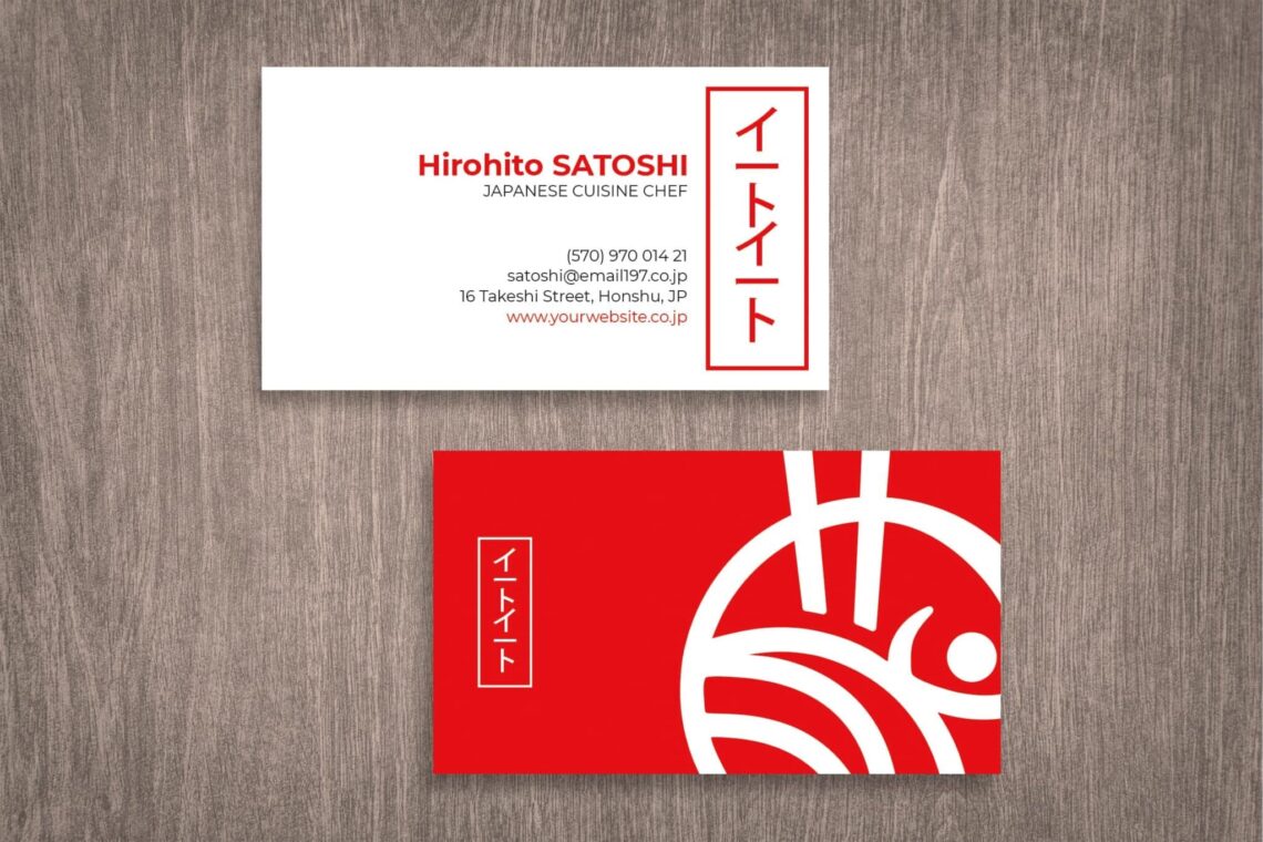 Business Card – Japanese Chef Identity Business Card – Japanese Chef Identity