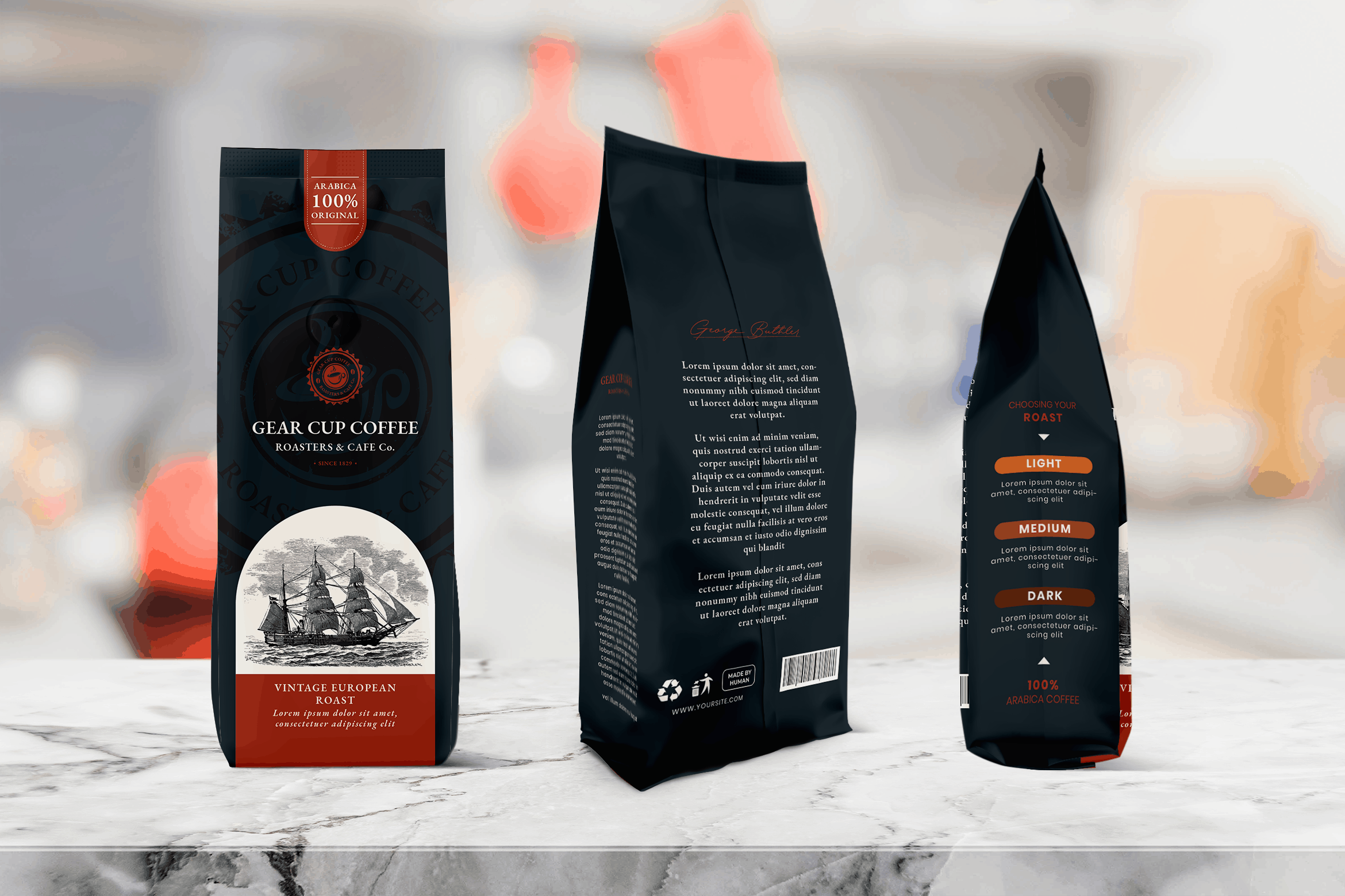 Cup Coffee Packaging Template