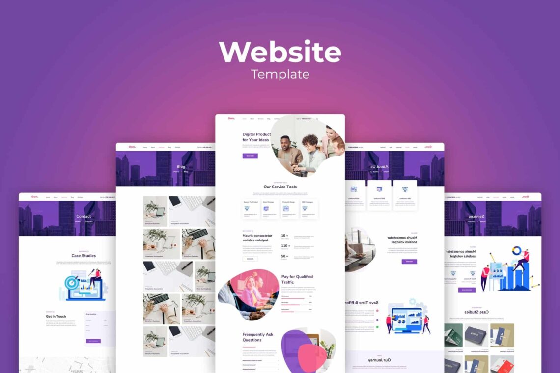 Digital Product Website Template