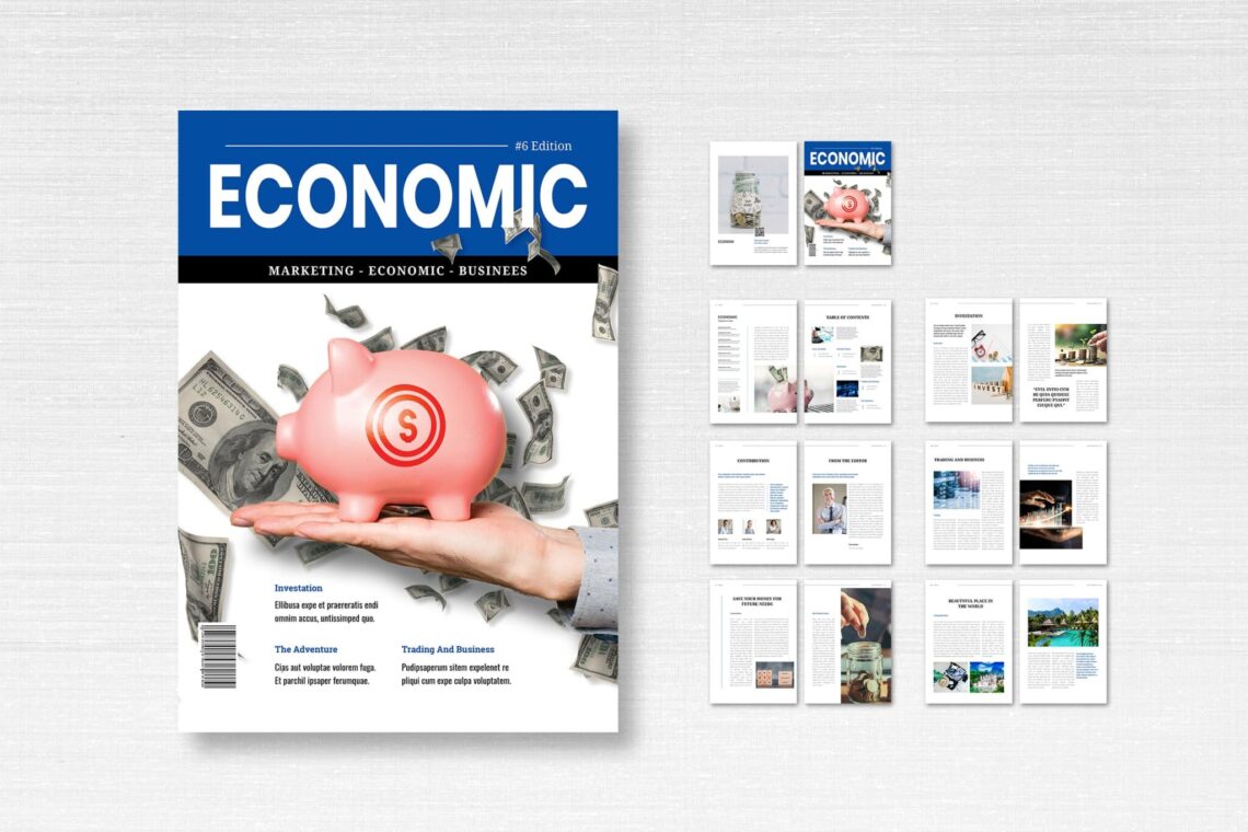 Economic Magazine Template Economic Magazine Template