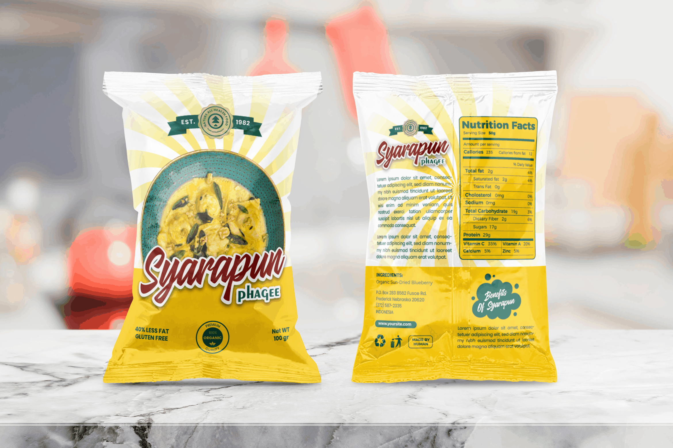Fastfood Vegetable Packaging Template