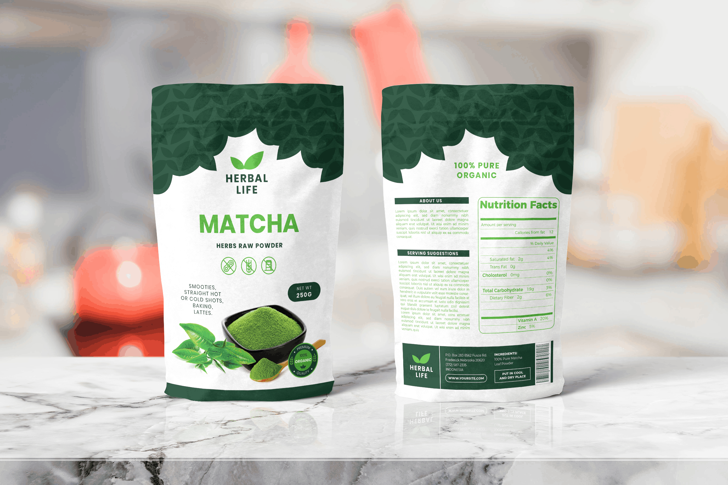 Organic Herbs Packaging Template