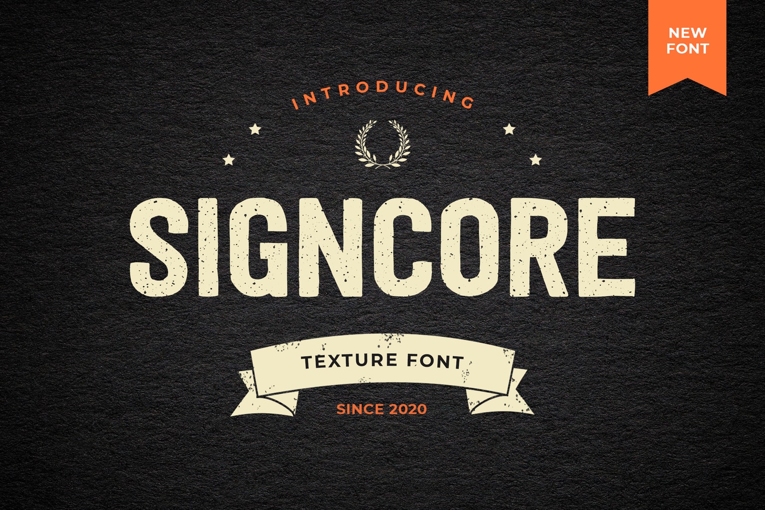 San Serif Font Examples - Signcore Sans Serif Texture Font