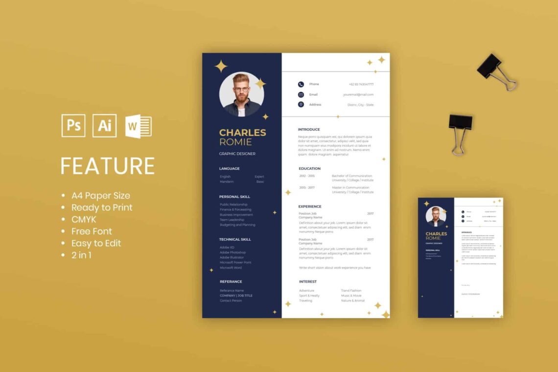 Sparkling Design CV Resume Sparkling Design CV Resume