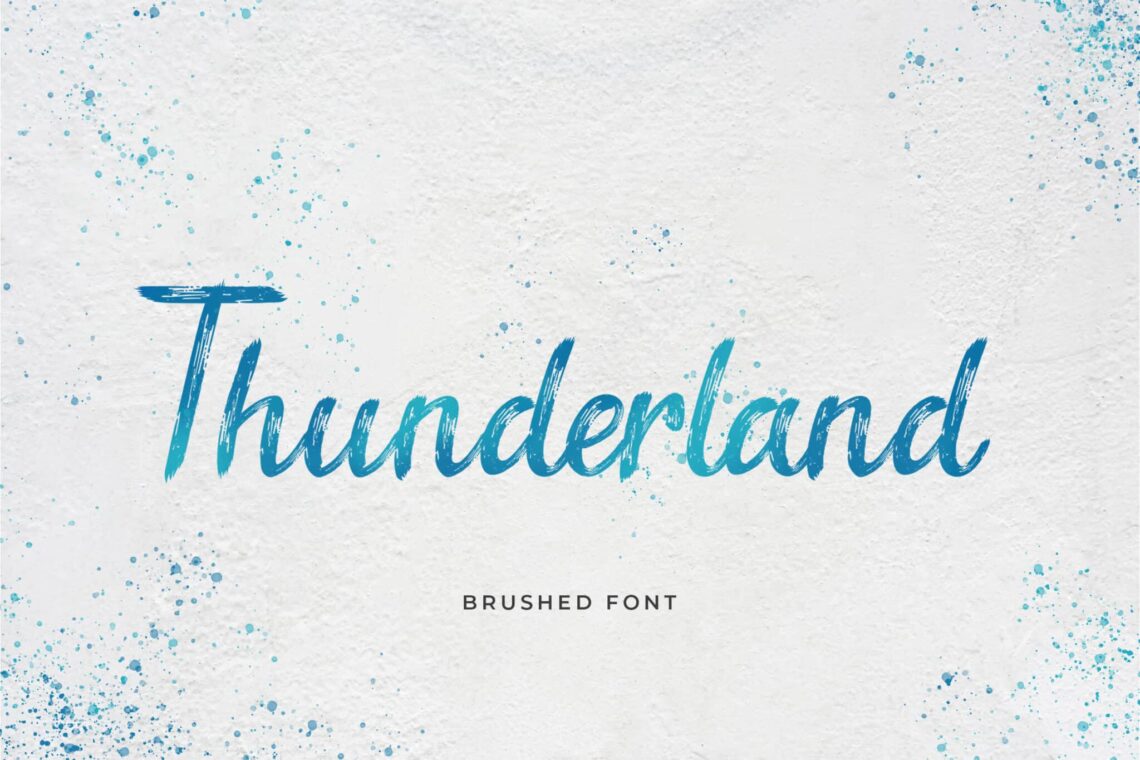 Thunderland Brush Handwritten Font Thunderland Brush Handwritten Font