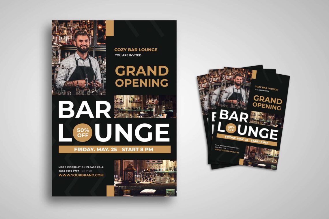 Cozy Bar Lounge Flyer Cozy Bar Lounge Flyer