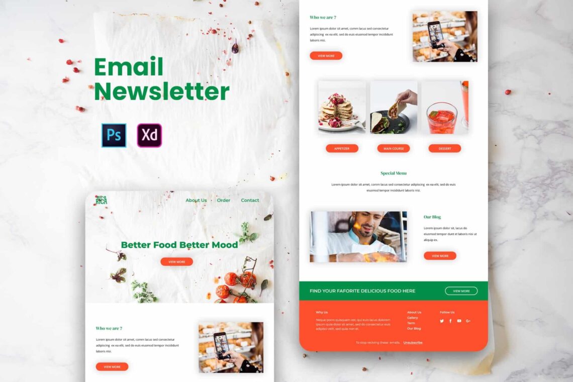 Restaurant Food – Email Newsletter Restaurant Food – Email Newsletter