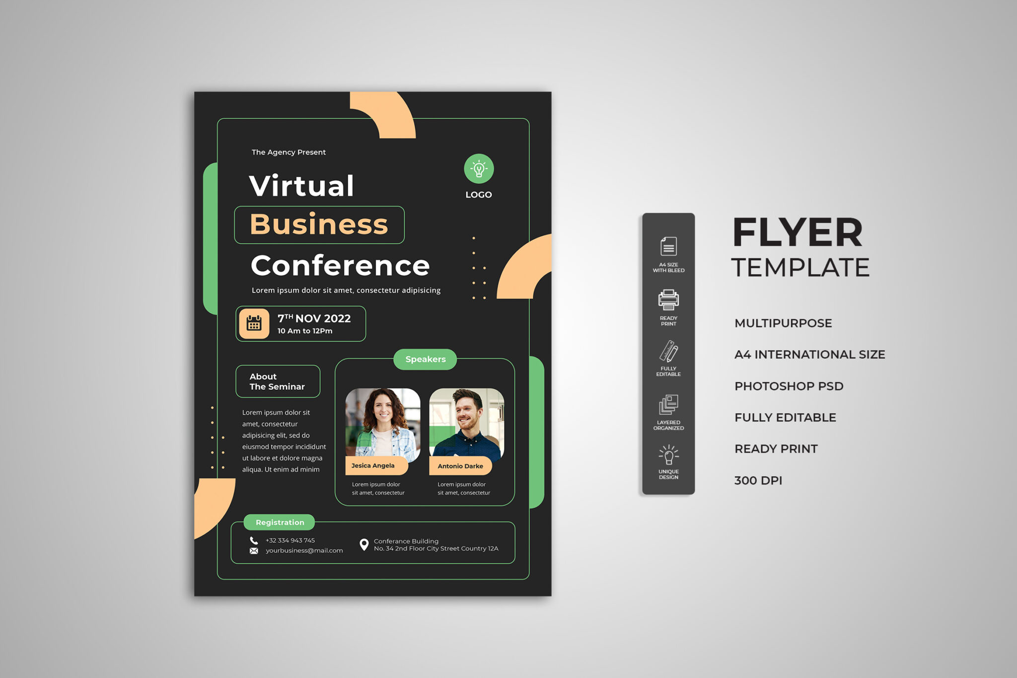 Virtual Business Conference Flyer Virtual Business Conference Flyer