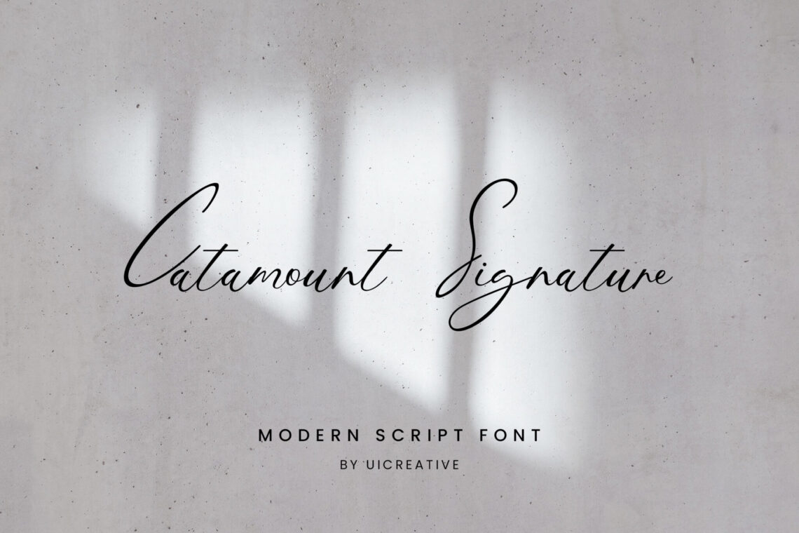 Catamount Signature Font