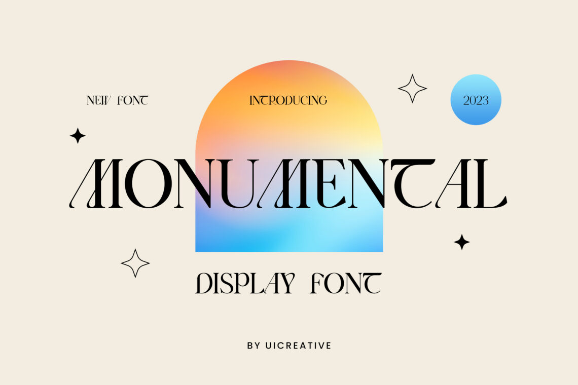 Monumental Modern Display Serif Font