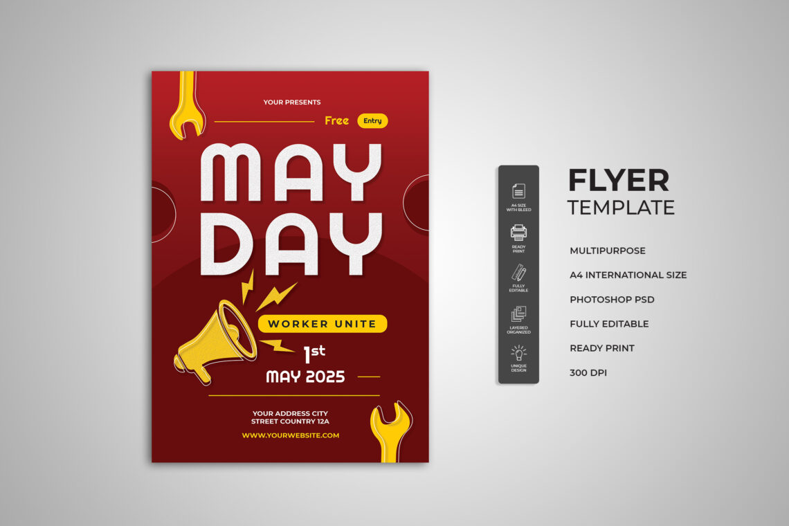 May Day Worker Unite Flyer