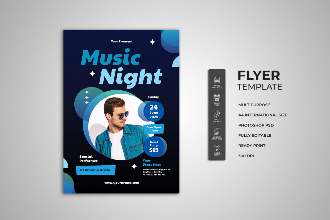 Music Night Festival Flyer