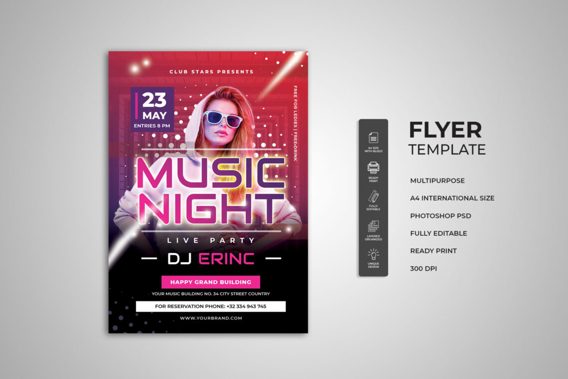 Music Night Live Party Flyer
