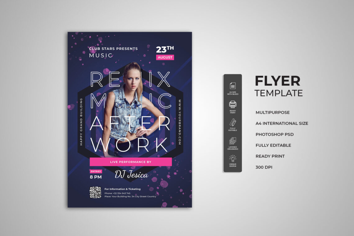 Remix Music After Work Performance Flyer