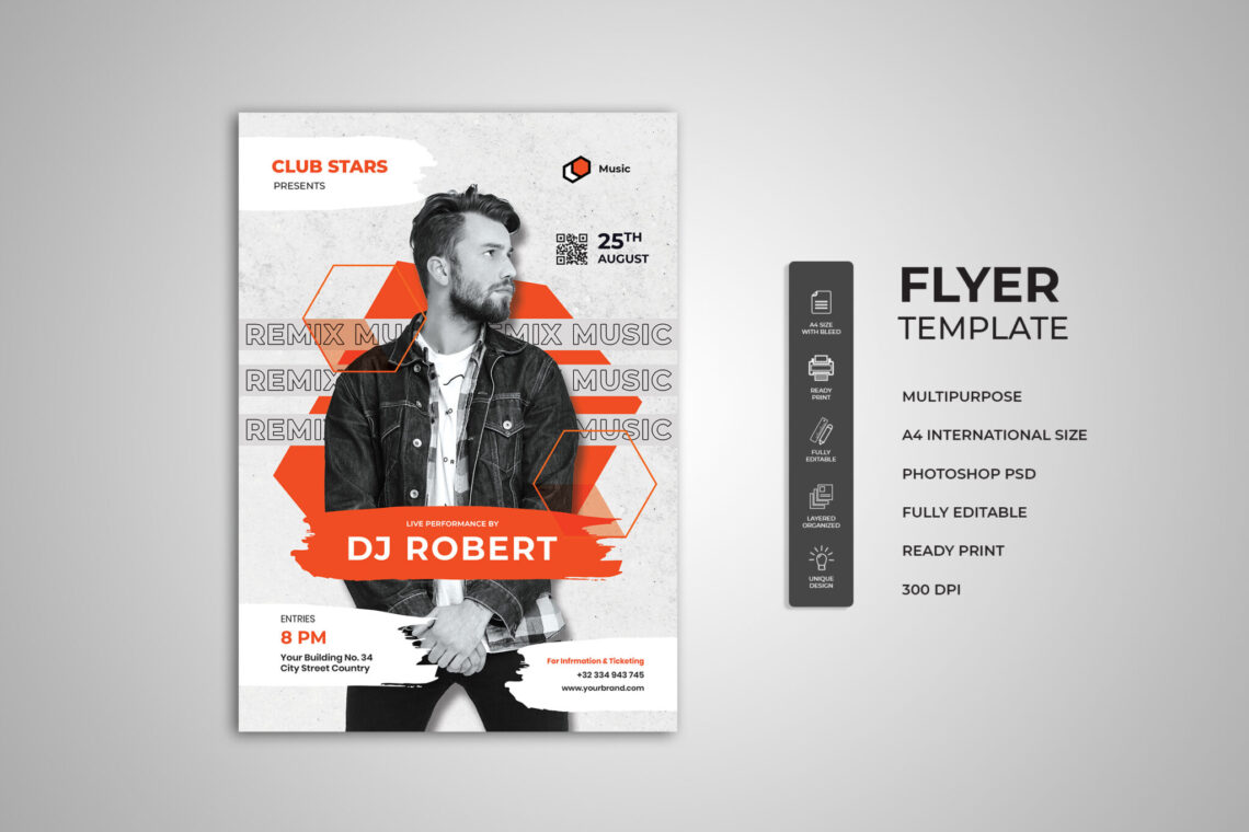 Remix Music Live Performance Flyer