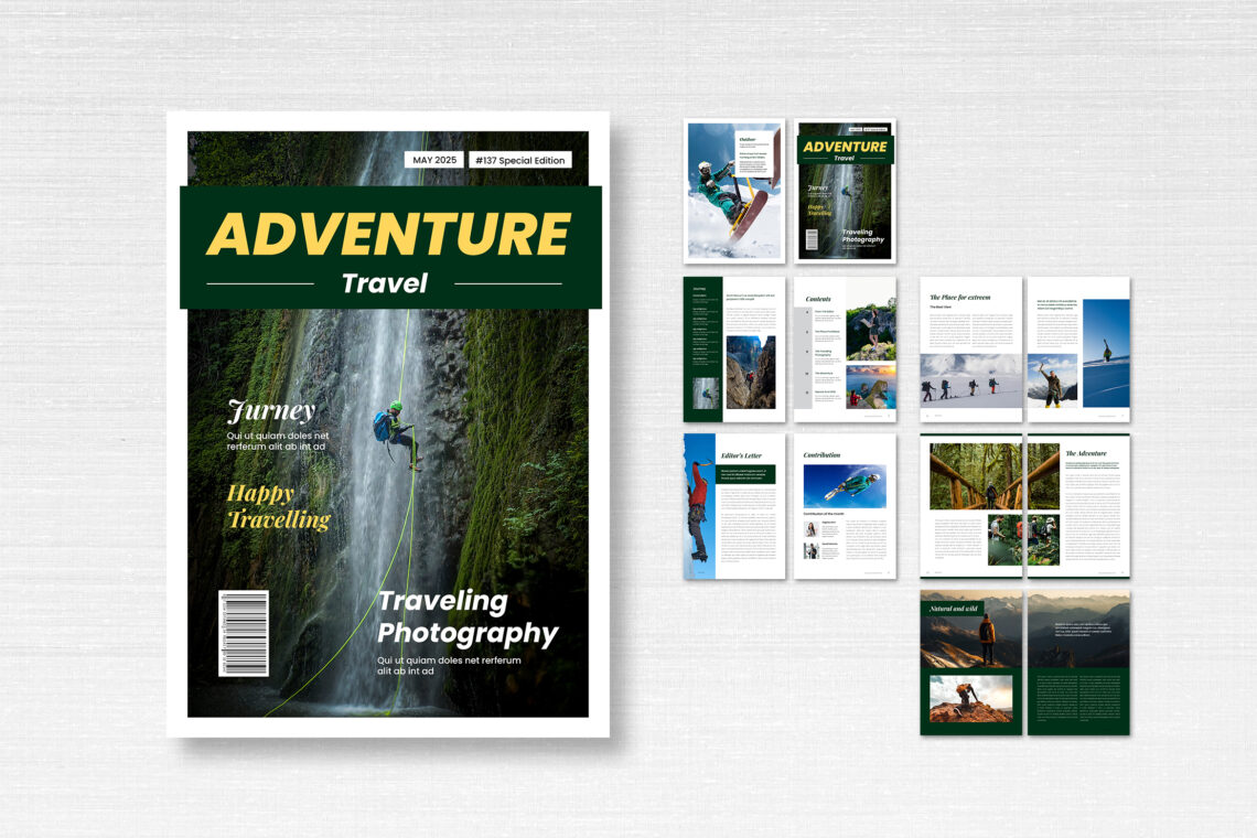 Adventure Travel Magazine Template