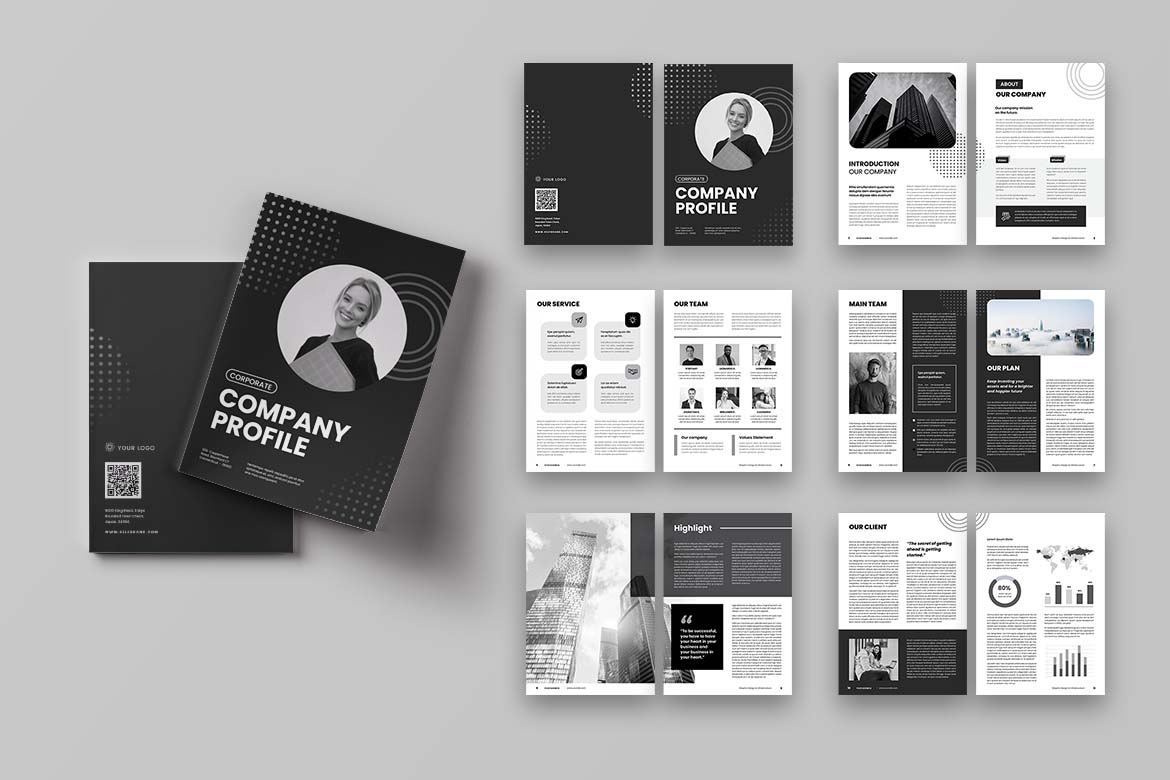 B/W Theme Company Profile