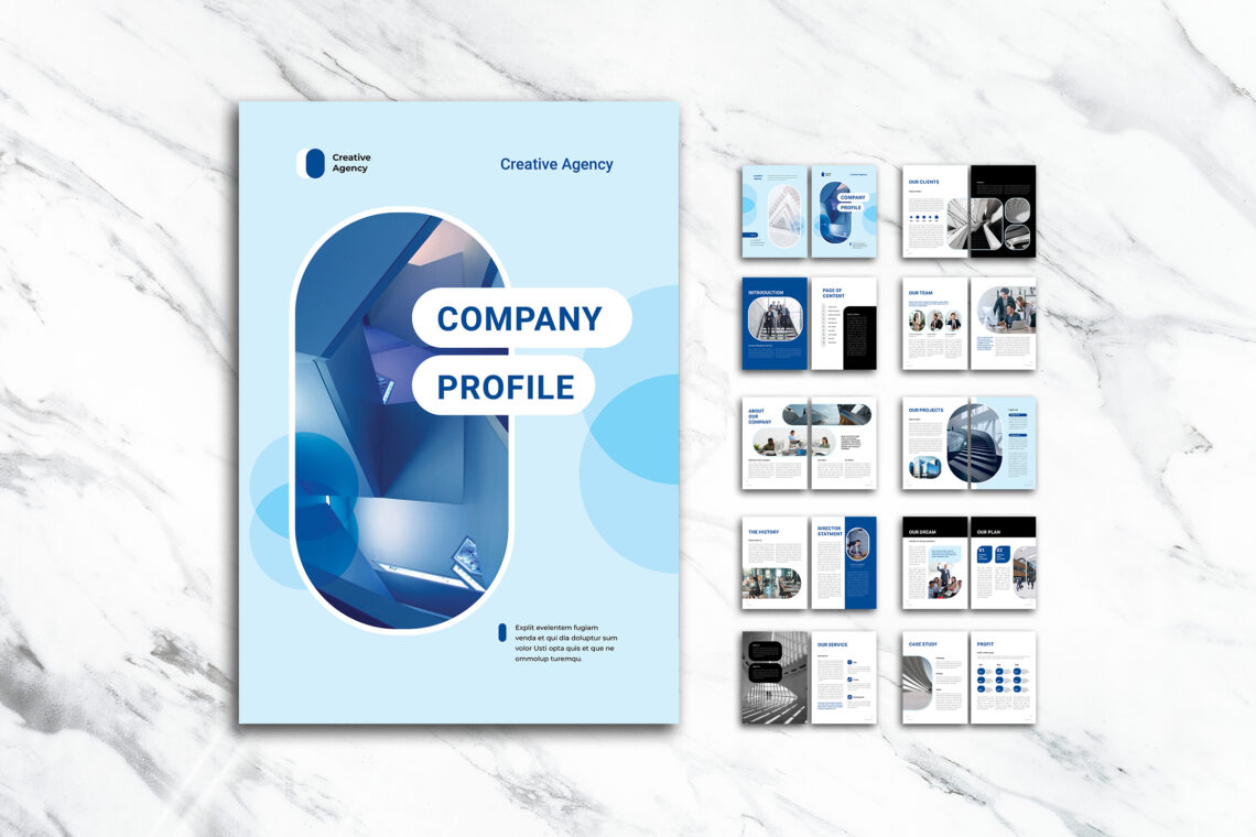 Blue White Elegant Company Profile