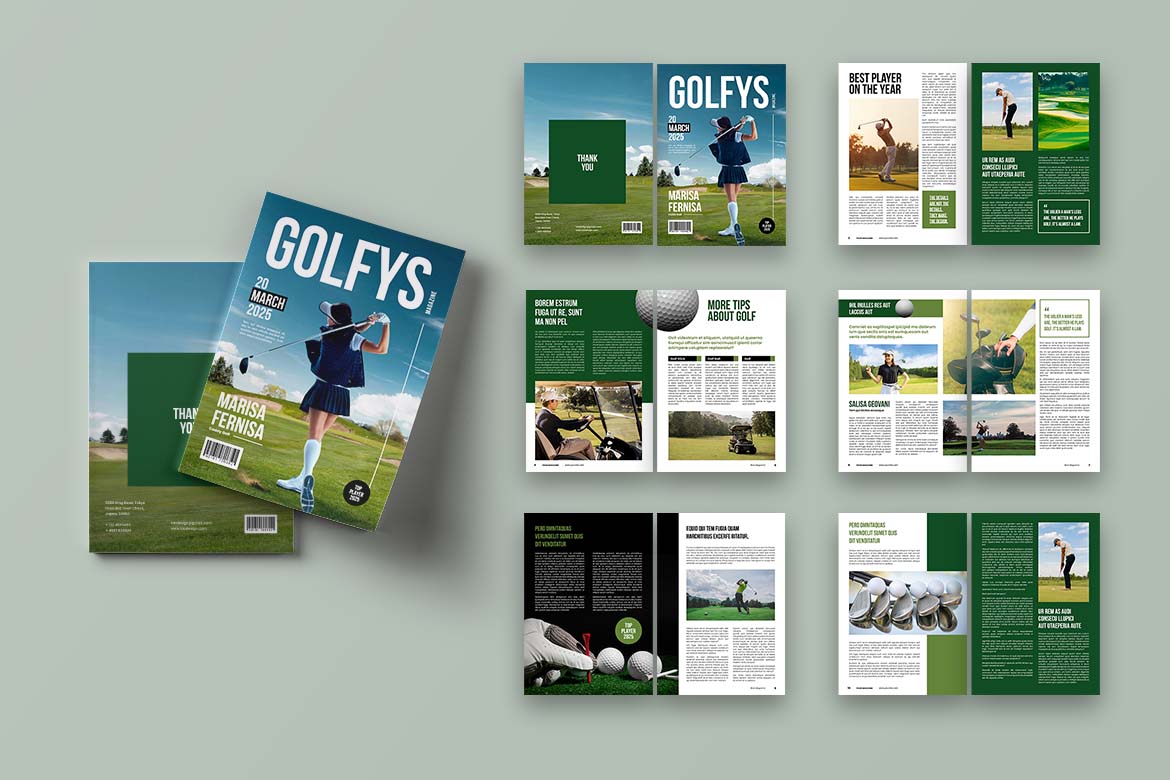 Golfys Sport Magazine Template