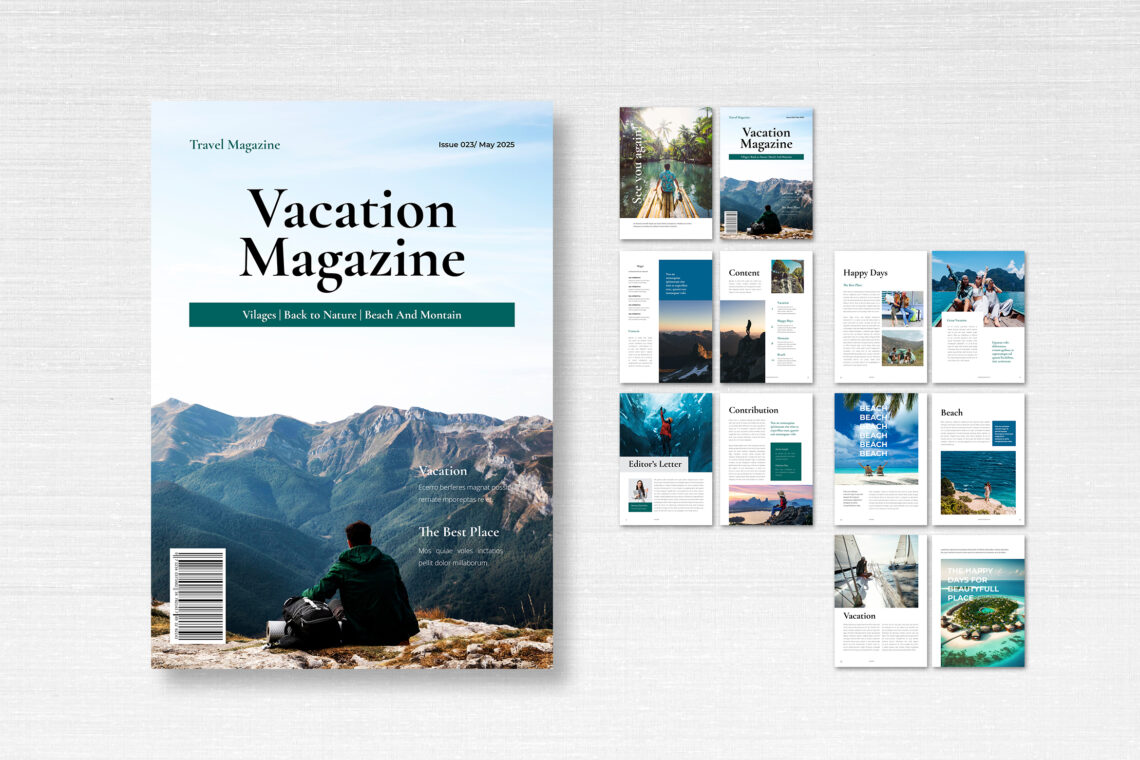 Vacation Travel Magazine Template
