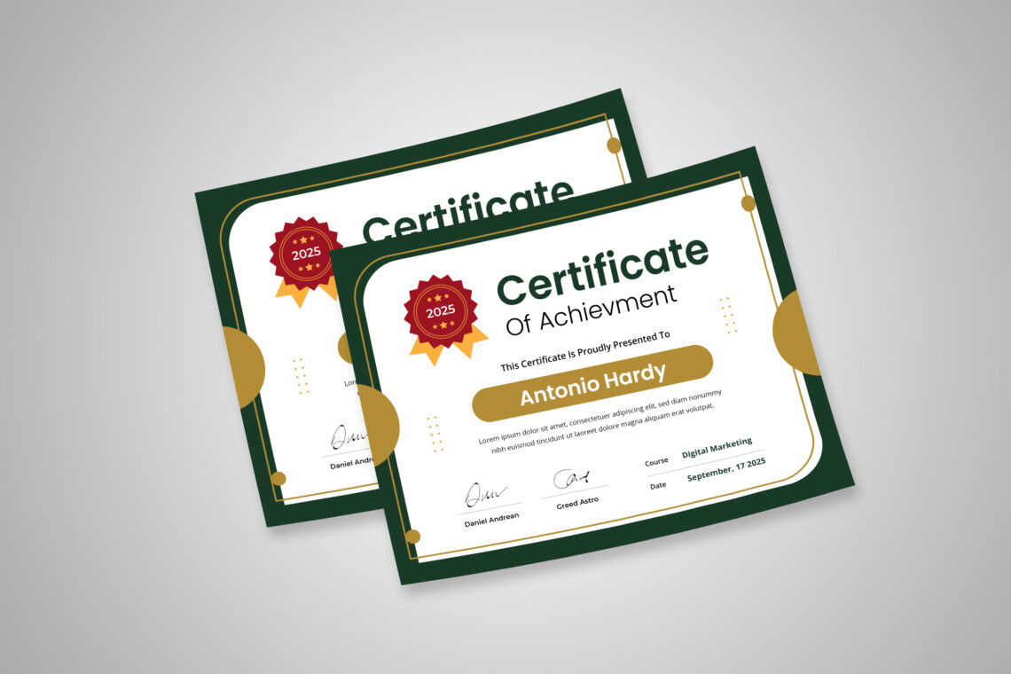 Preview Certificate A 12