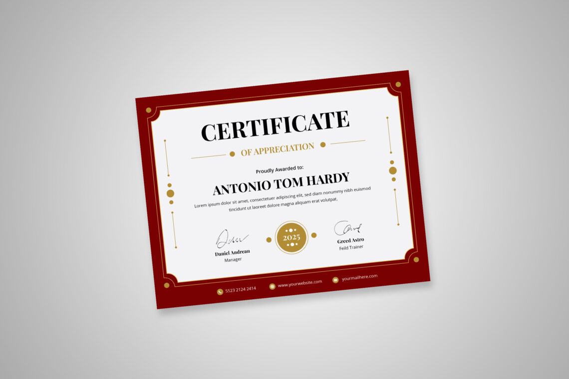 Preview Certificate B 1