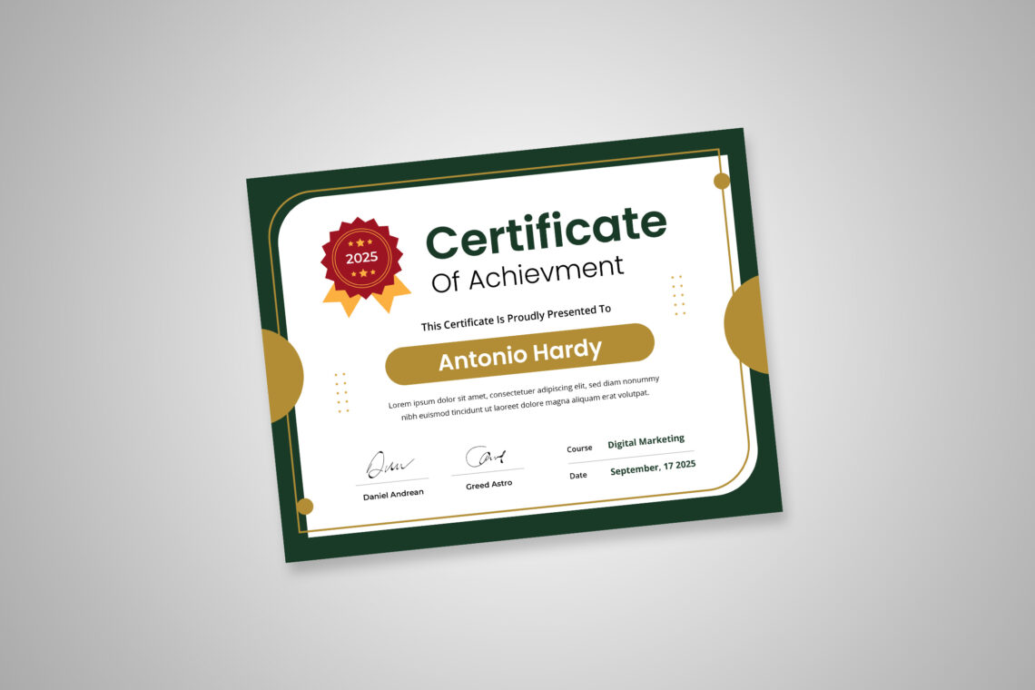 Preview Certificate B 11