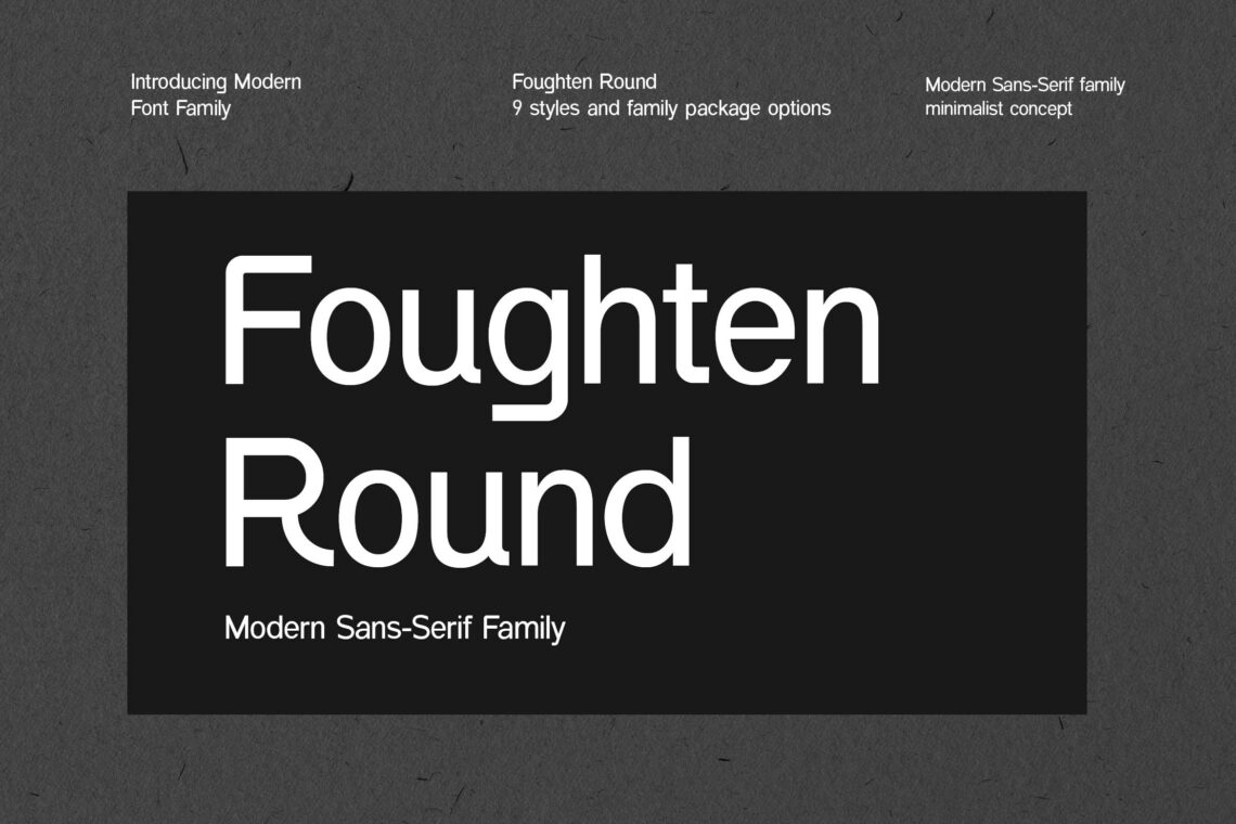 Foughten Round Modern Sans Serif Family Font