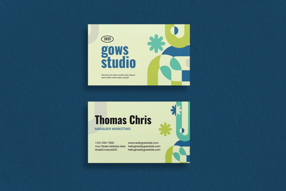 Green Elegant Theme Business Card