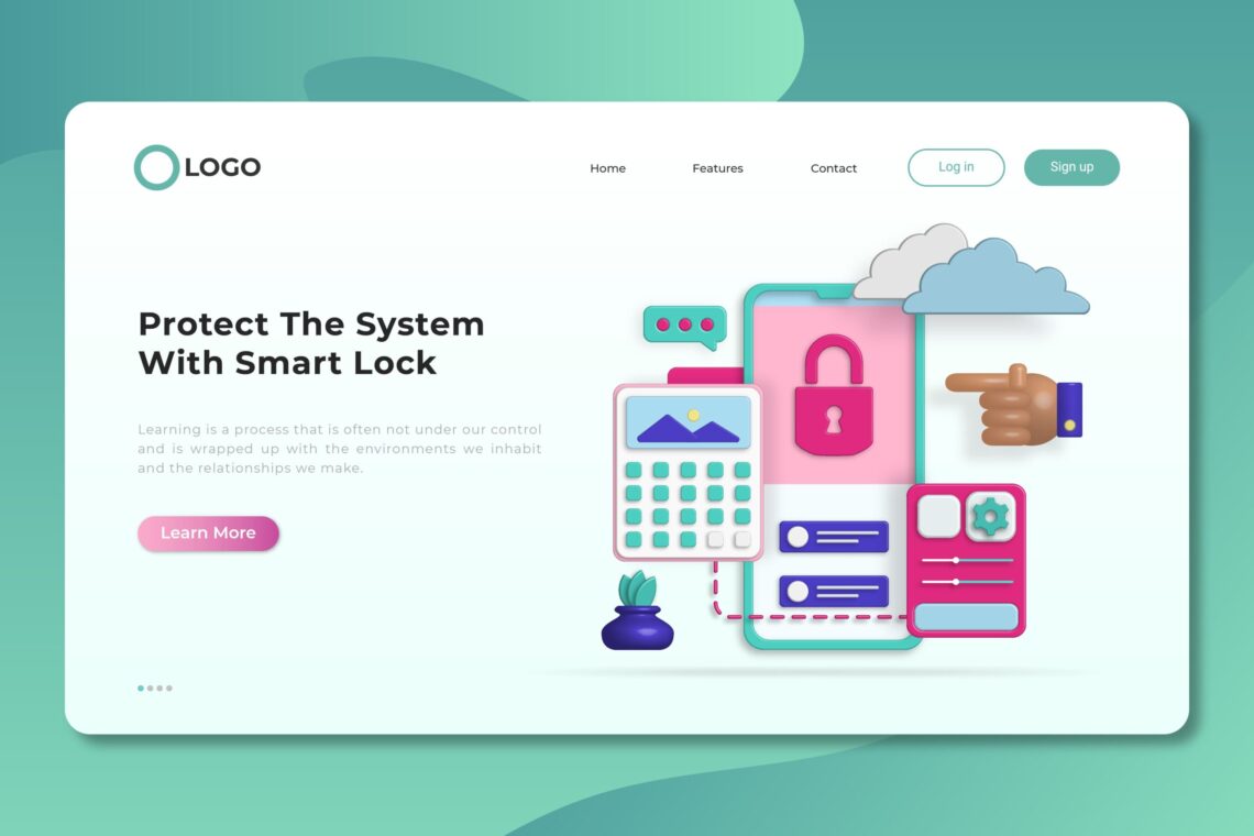 Illustration Landing Pages – Smart Lock