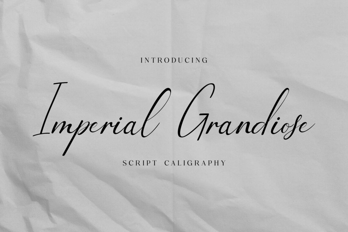 Imperial Grandiose Script Caligraphy Font