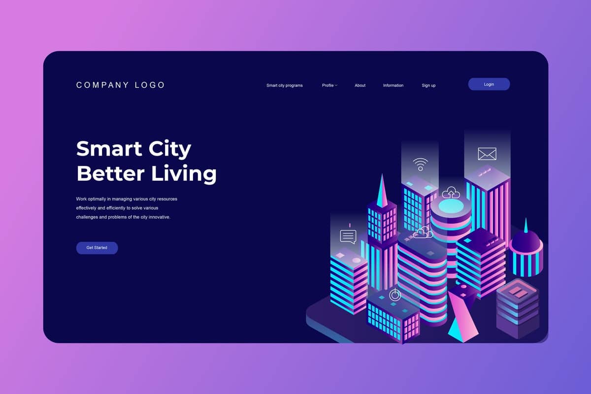 Isometric Landing Pages – Modern Smart City