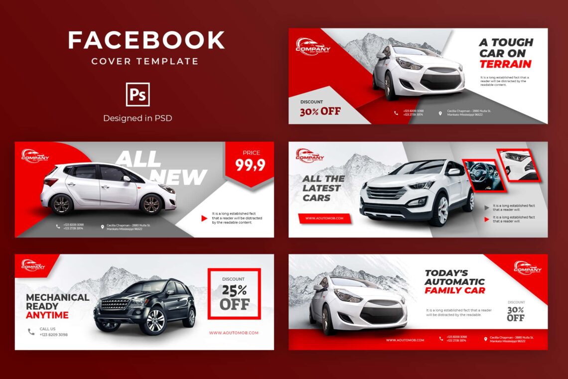 Modern Car Showroom Facebook Cover