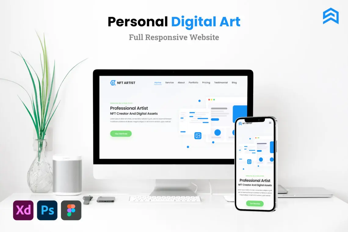 Personal Digital Art Web Landing Page