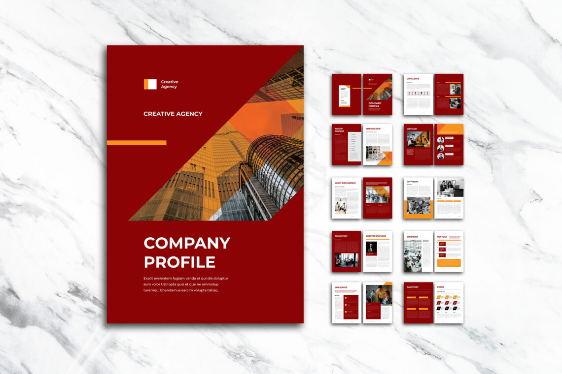 Red Orange Modern Company Profile