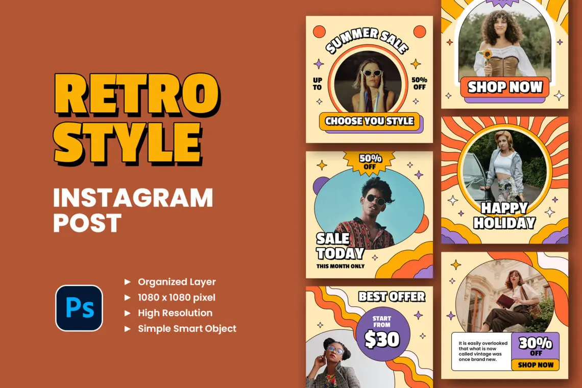 Retro Style Art Instagram Post