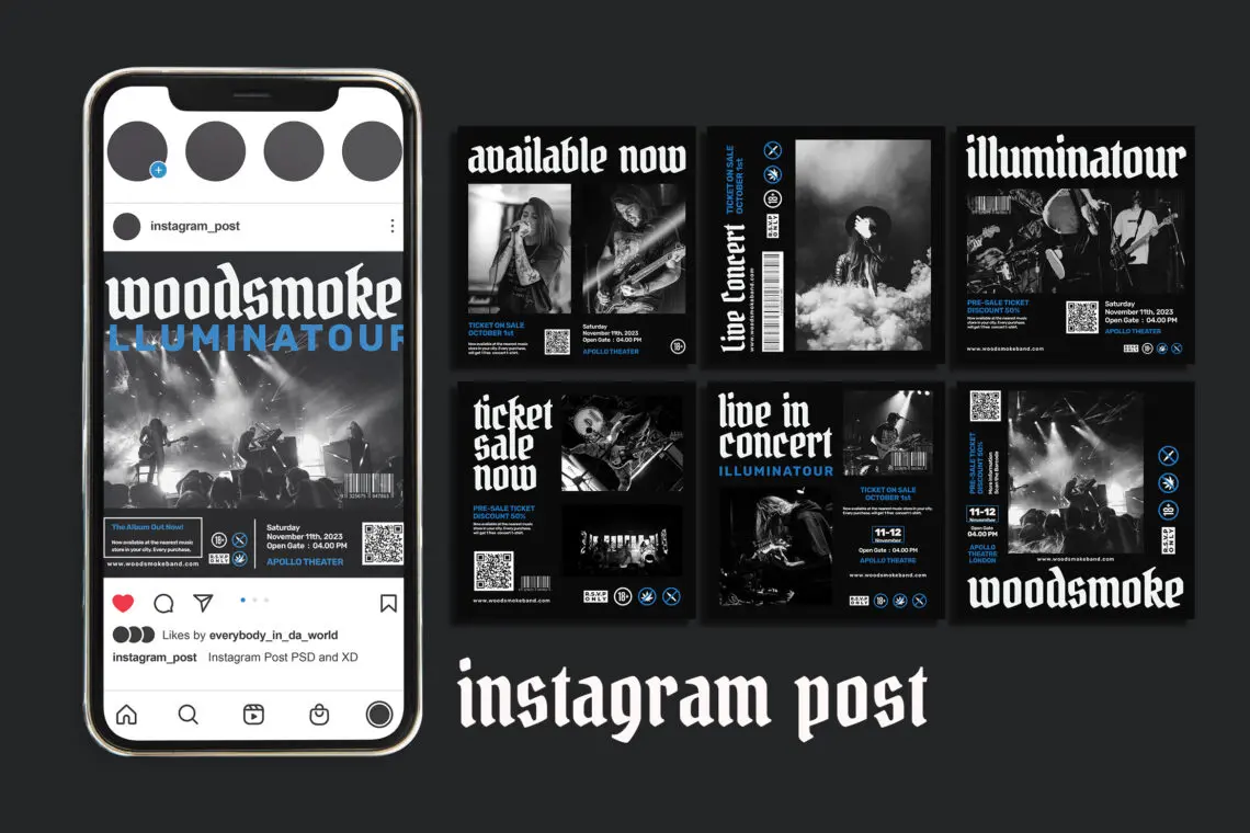 Rock Music Concert Instagram Post