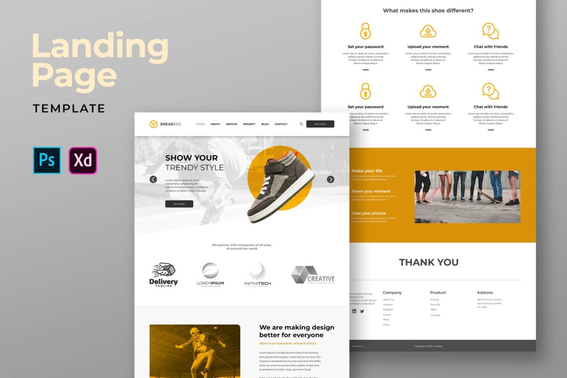 Trendy Shoes Landing Page