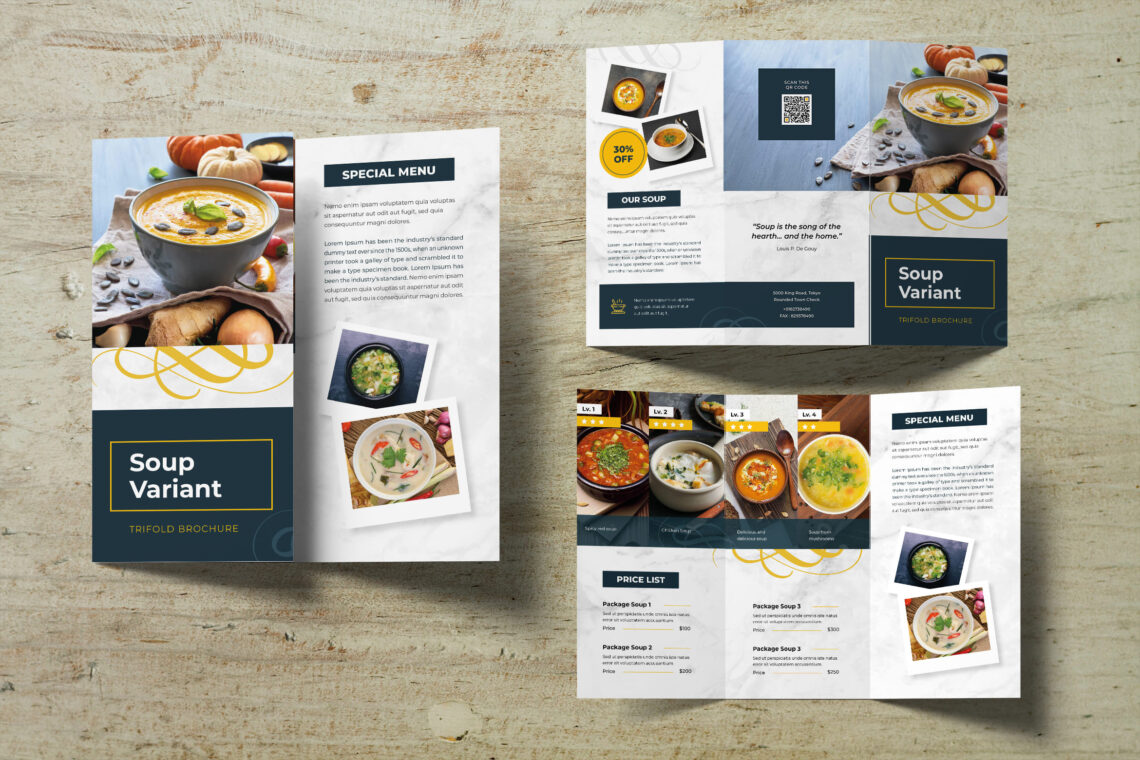 Trifold Brochure – Soup Restaurant