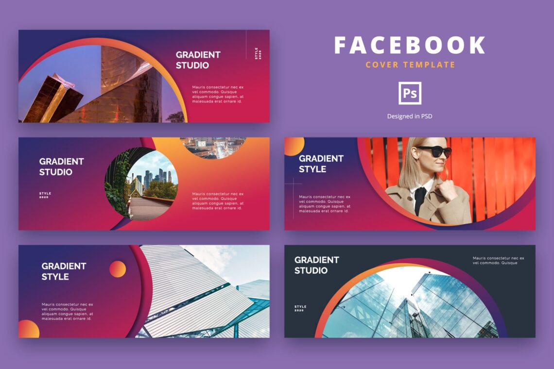 Facebook Cover – Gradient Studio