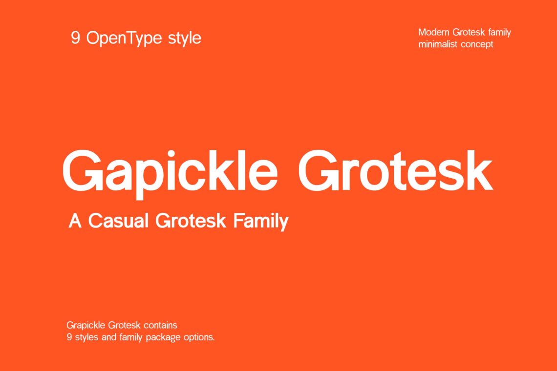 Gapickle Casual Modern Grotesk Family Font