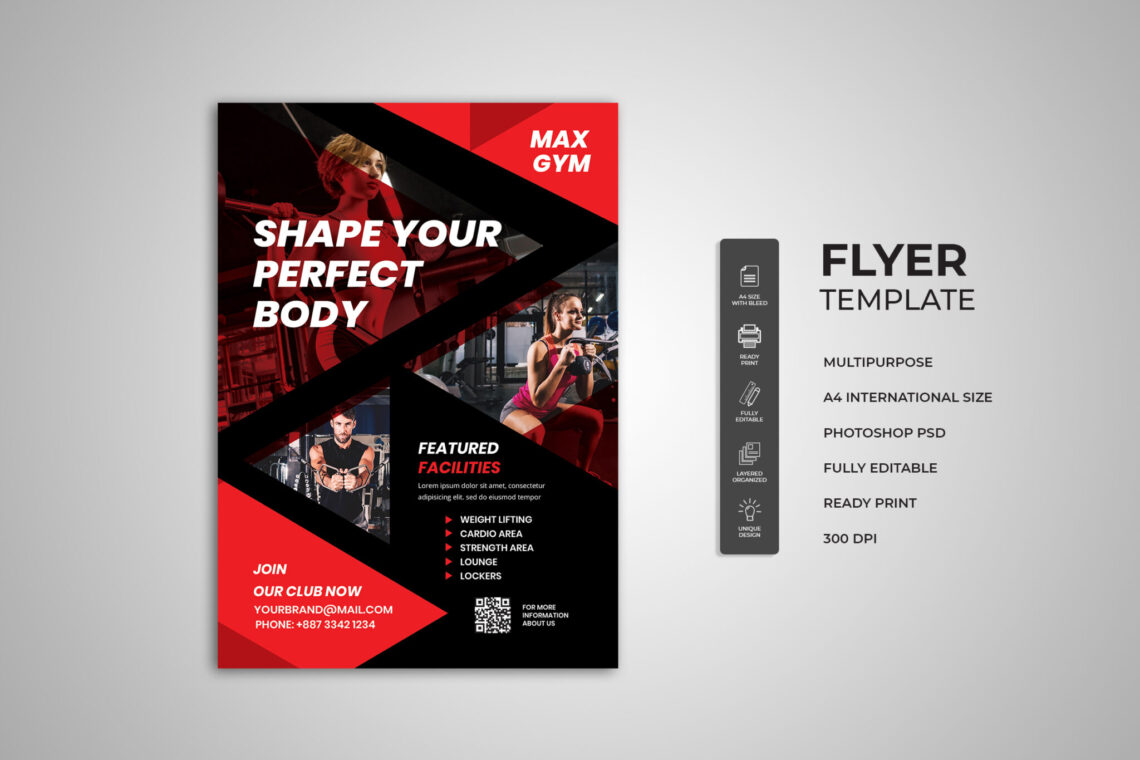 Max Gym Fitness Flyer