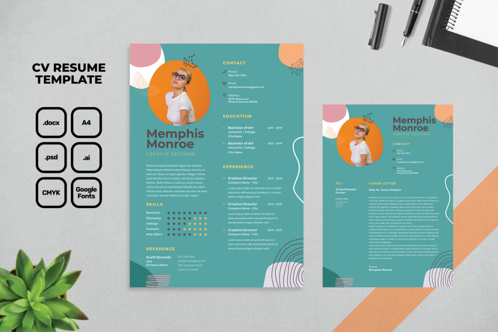 Modern Colorful Design Resume Template