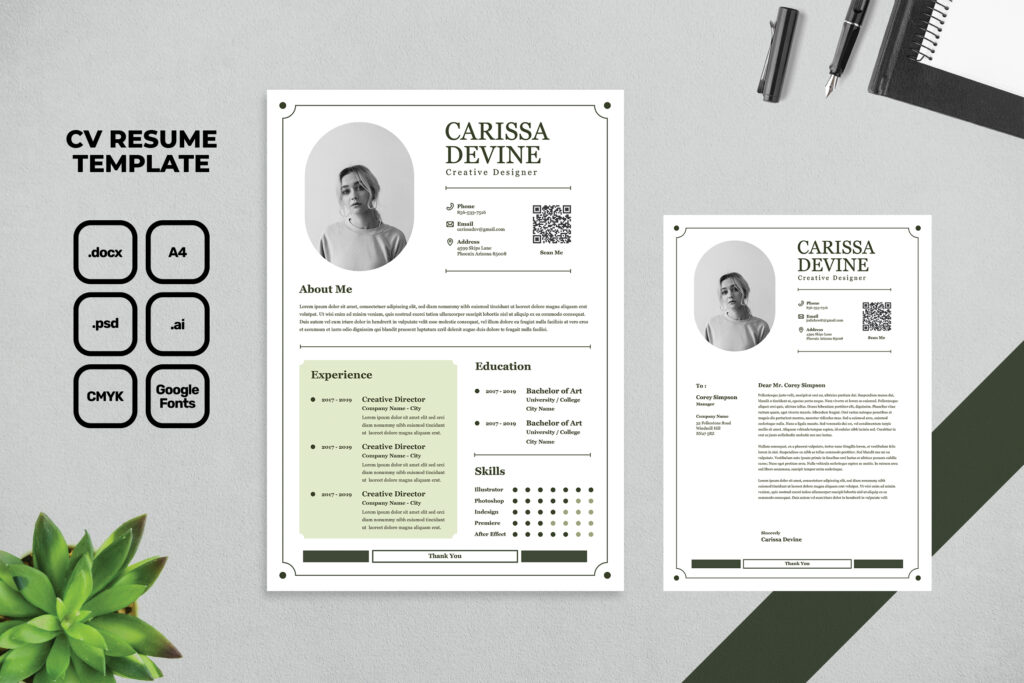 Pure Black & White Resume Template