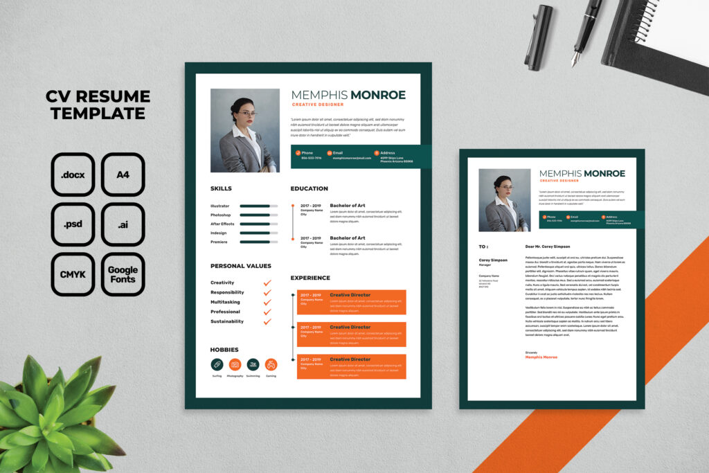 Pure Green Design Resume Template