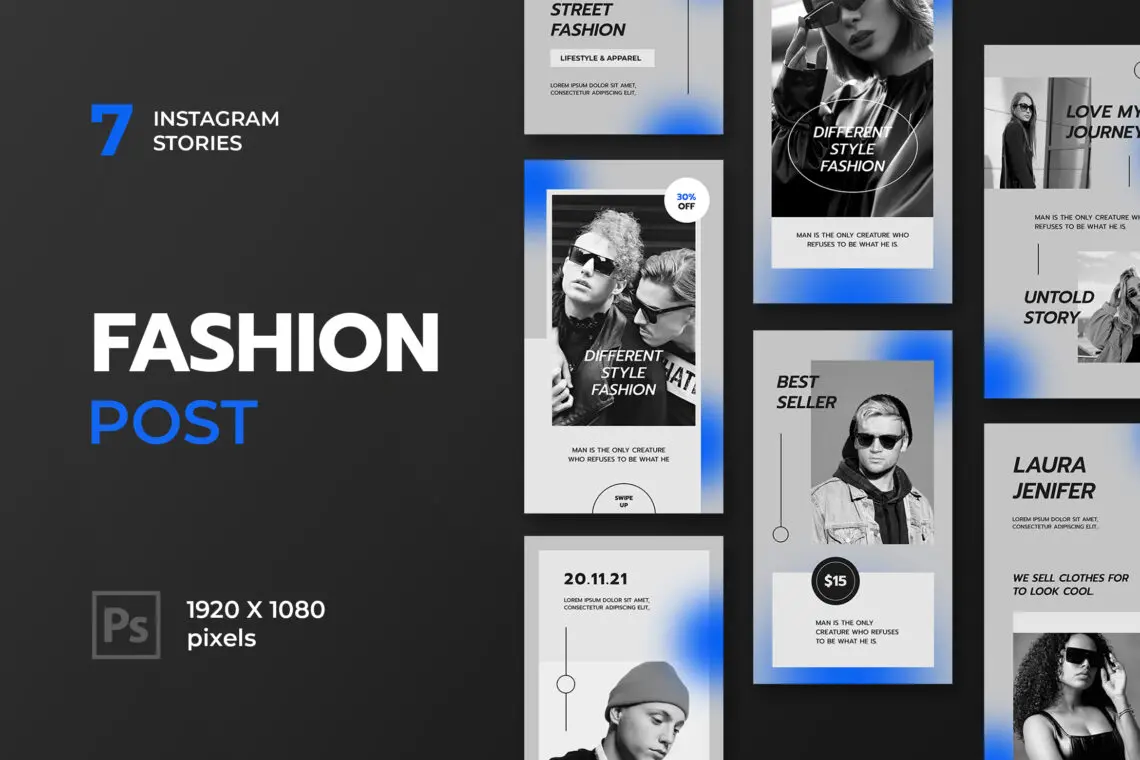 Retro Fashion Post Instagram Stories